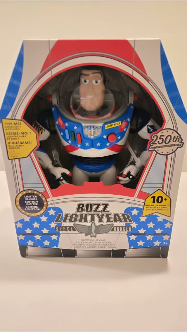 バズライトイヤー ★トイストーリー ★アメリカ限定★Buzz TOY STORY 🐖🐎🦖 USA BUZZ 星条旗カラー😁😁😁 TOY STORY 30 YEARS