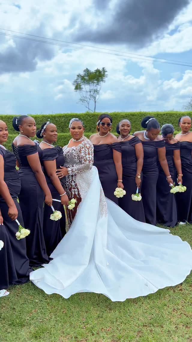 kenya bridesmaid dresses I can't say 'I do' without you 🖤 Bridesmaids goals 🖤 Dress Styling by @mwdesignske Bride Outfits @whiterosebridal_ke Content creator @kenyasafariwedding #KenyaSafariWedding #Bridesmaids #Kenya #KenyaWeddings Ultra-Comfortable A-Line Wedding Dress Women's Islamic Clothing Duration:4 days line chiffon dress is