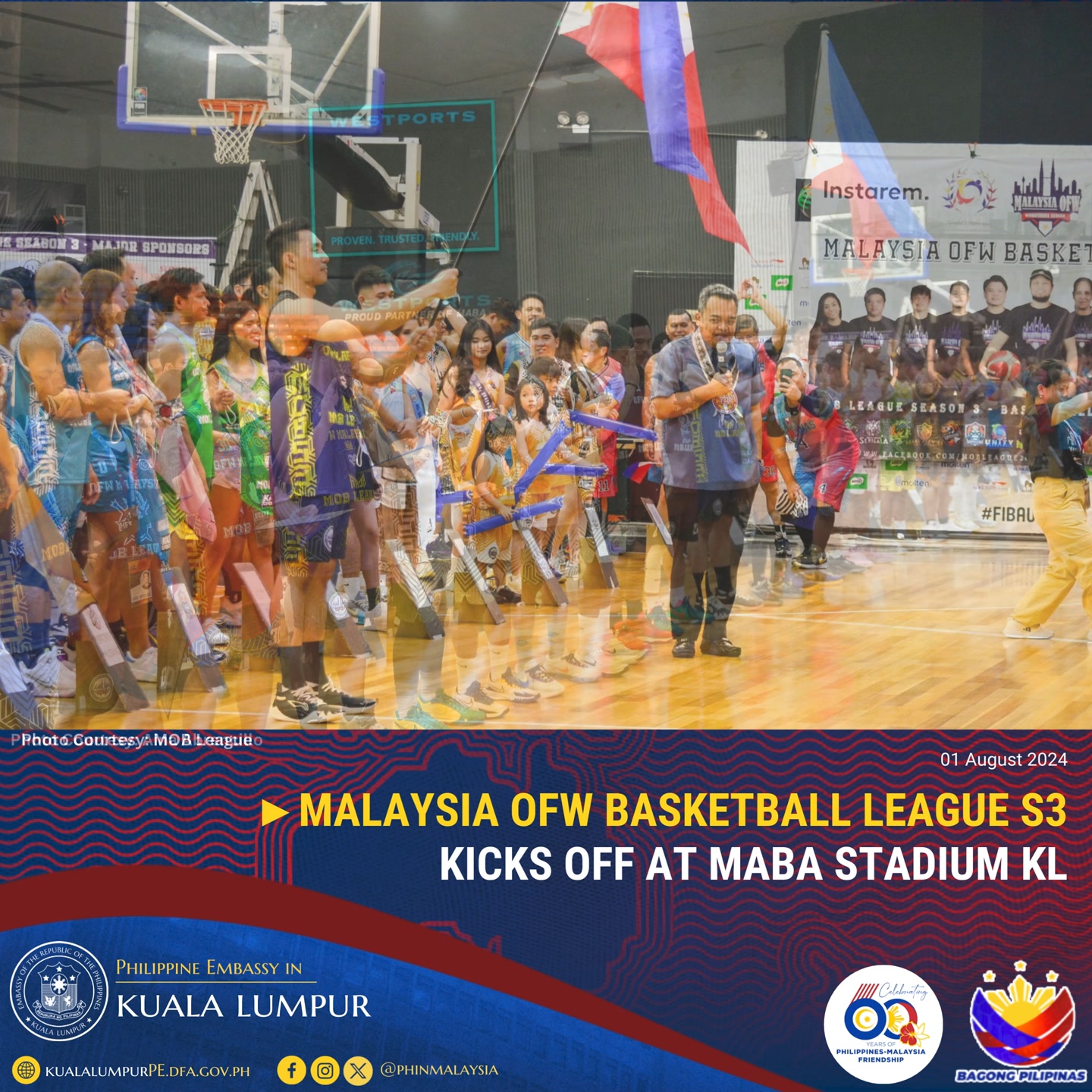 MALAYSIA OFW BASKETBALL LEAGUE S3 KICKS OFF AT MABA STADIUM KL 01 ...