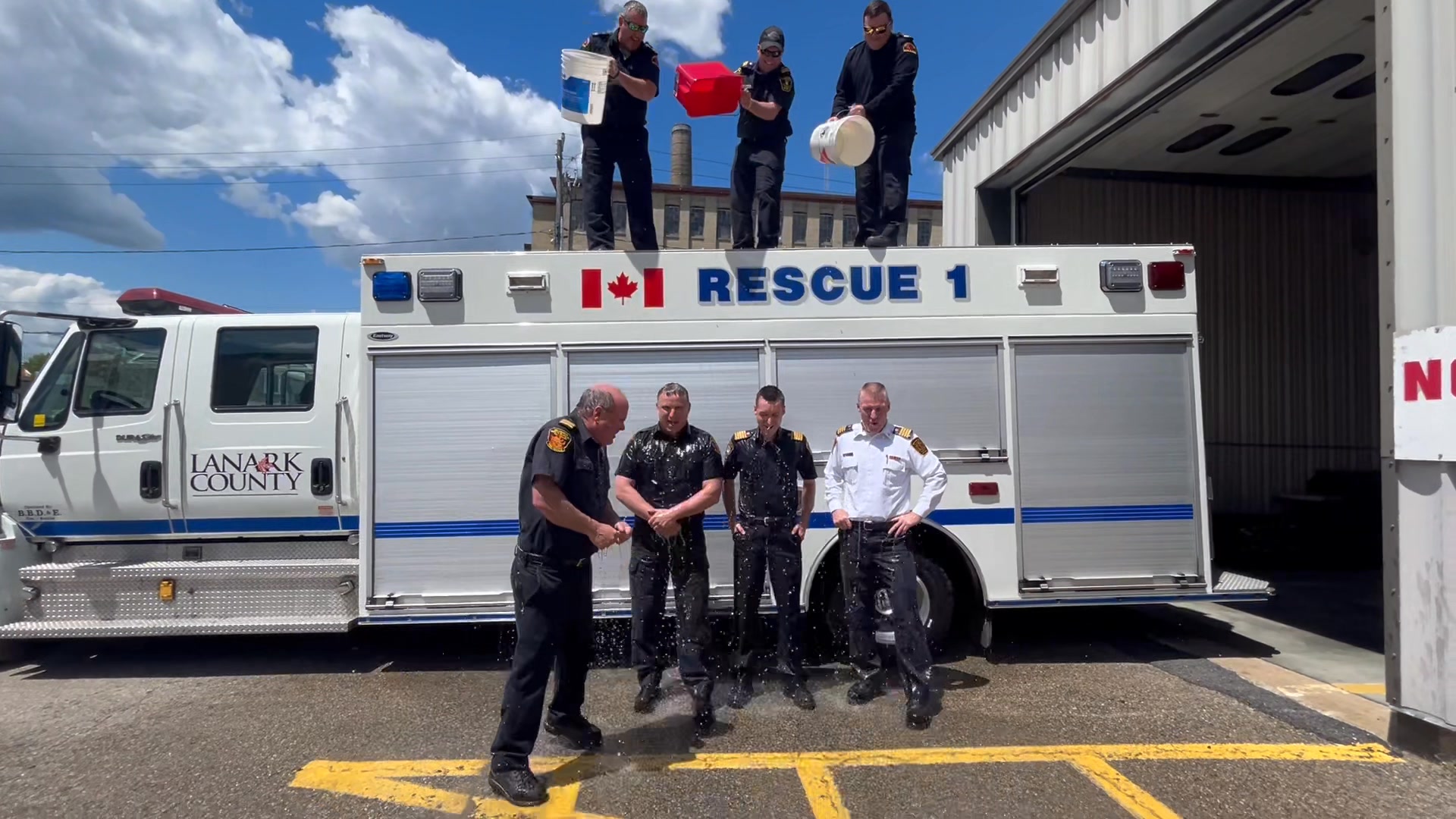 Challenge accepted! 🧊 Today Fire Chief Greg Saunders and Deputy Fire ...