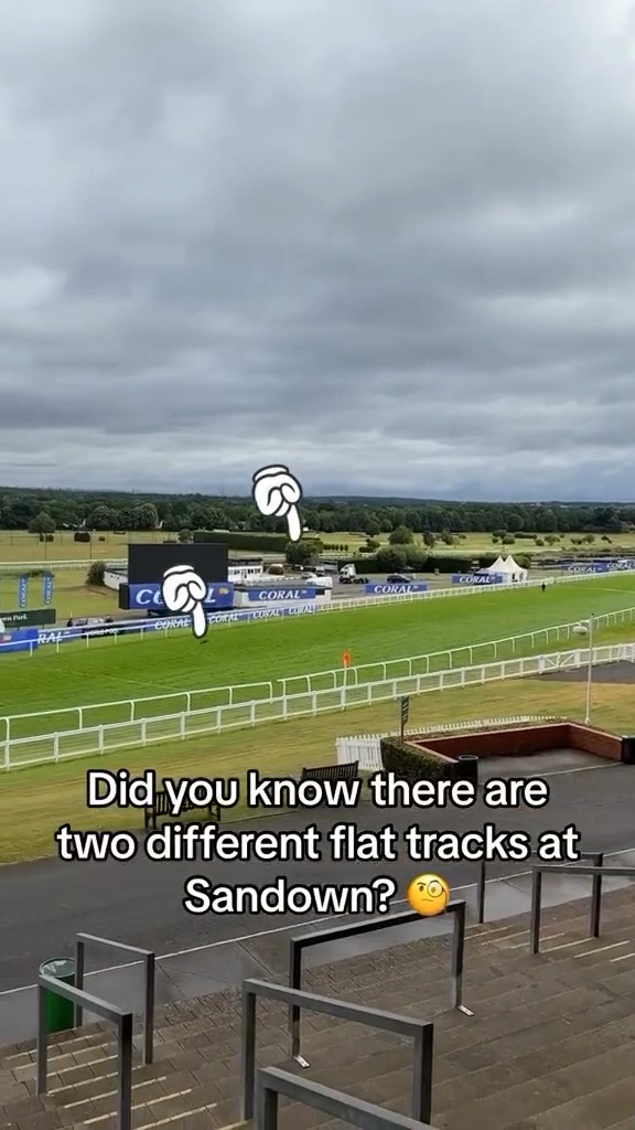 You might notice races being run on different tracks at Sandown, this ...