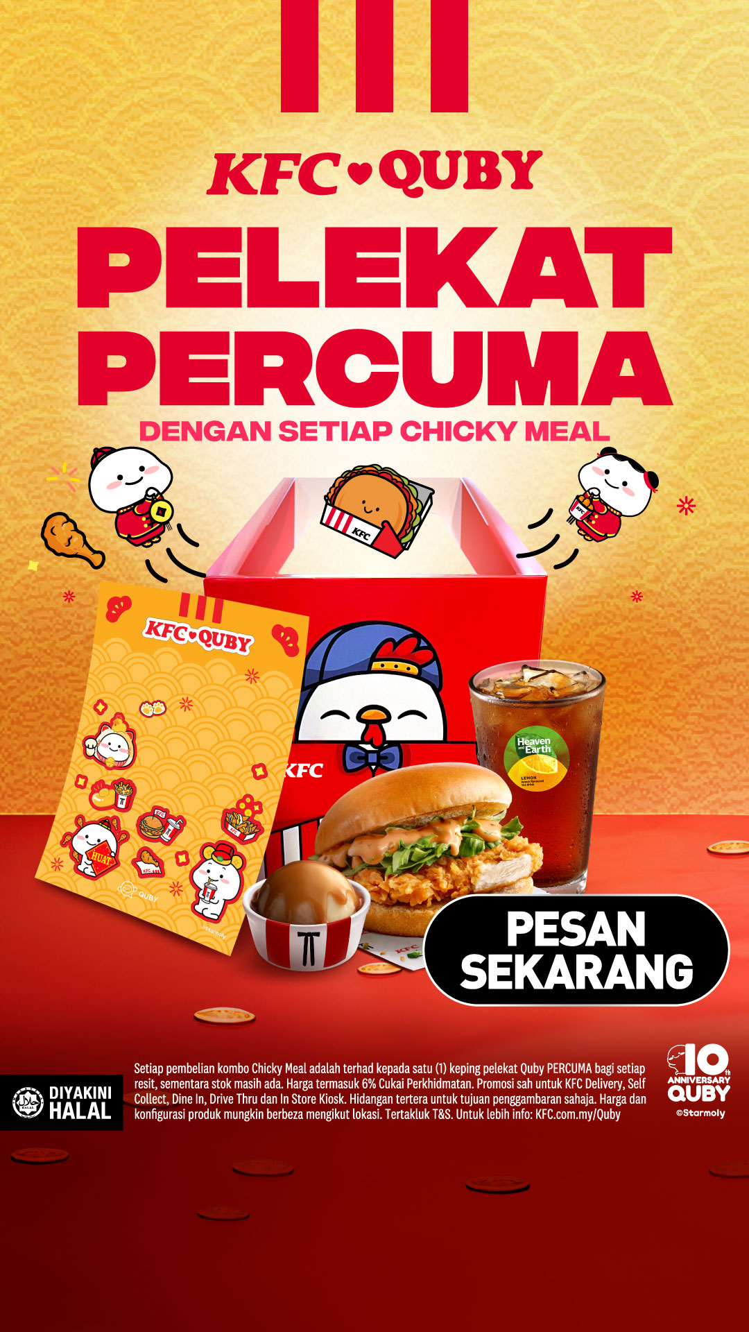 Free sticker, free smiles! Confirm si comel dapat enjoy their meal time ...