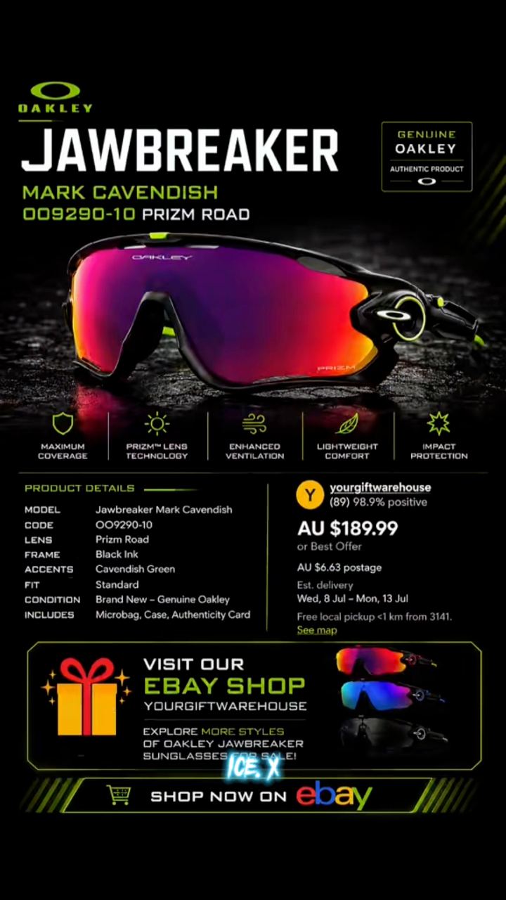 小物 Oakley Jawbreaker Mark Cavendish Prizm Own one of Oakley's most iconic performance sunglasses. The Oakley