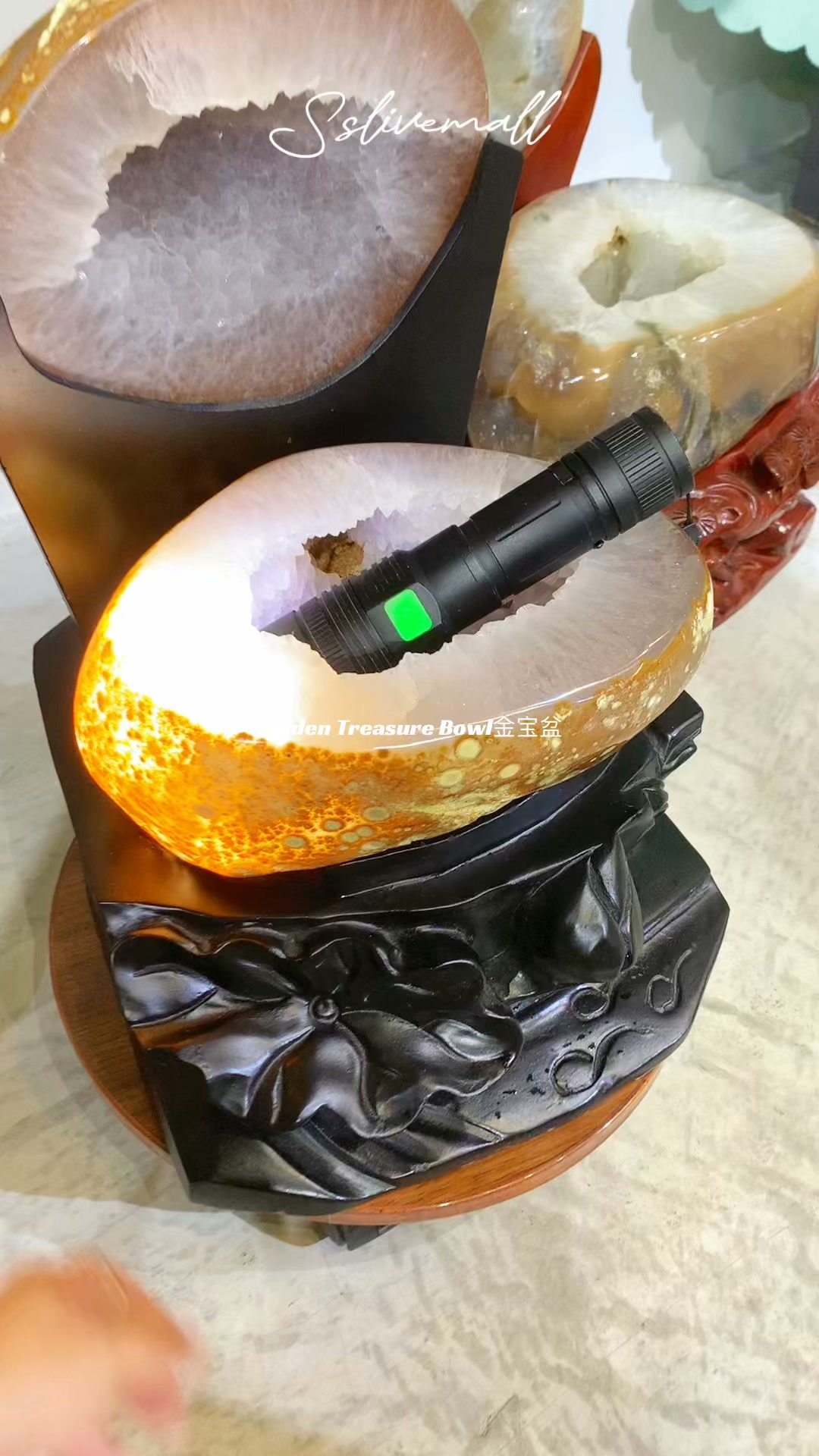 玛瑙 置物 真的要选一颗很顺眼的🤝 <10.2kg> #抛光金玛瑙#金宝盆#天然金黄玛瑙