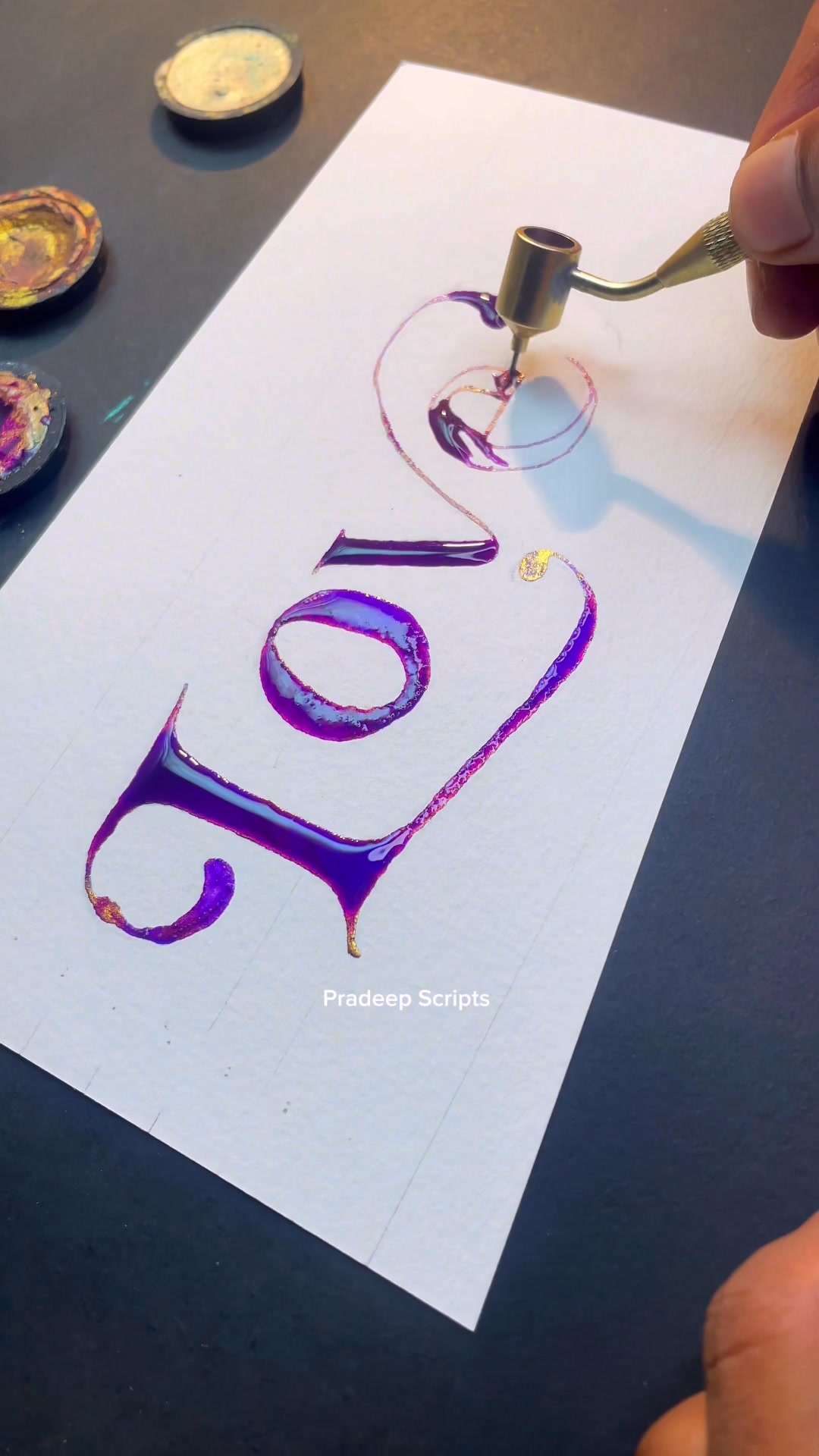 Love 🧡 #pradeepscripts #pradeepcalligraphy #calligraphy #blackletter # ...