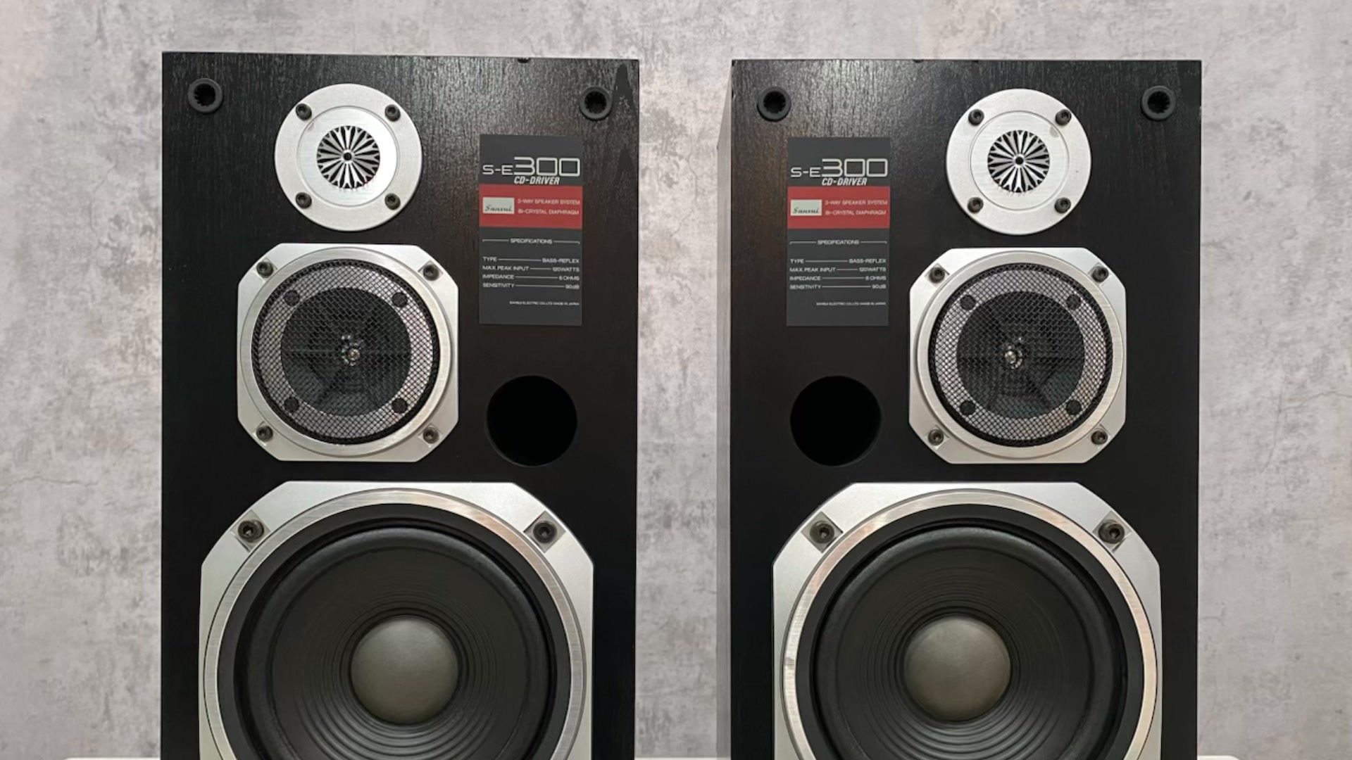 ลำโพง SANSUI S-E300 Japan ลำโพง 3 ทางตู้เปิดวางหิ้ง วางโต๊ะ วางขา