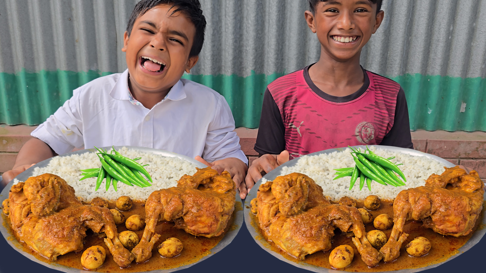 Whole Chicken Curry with Rice Eating Challenge || Eating Competition ...