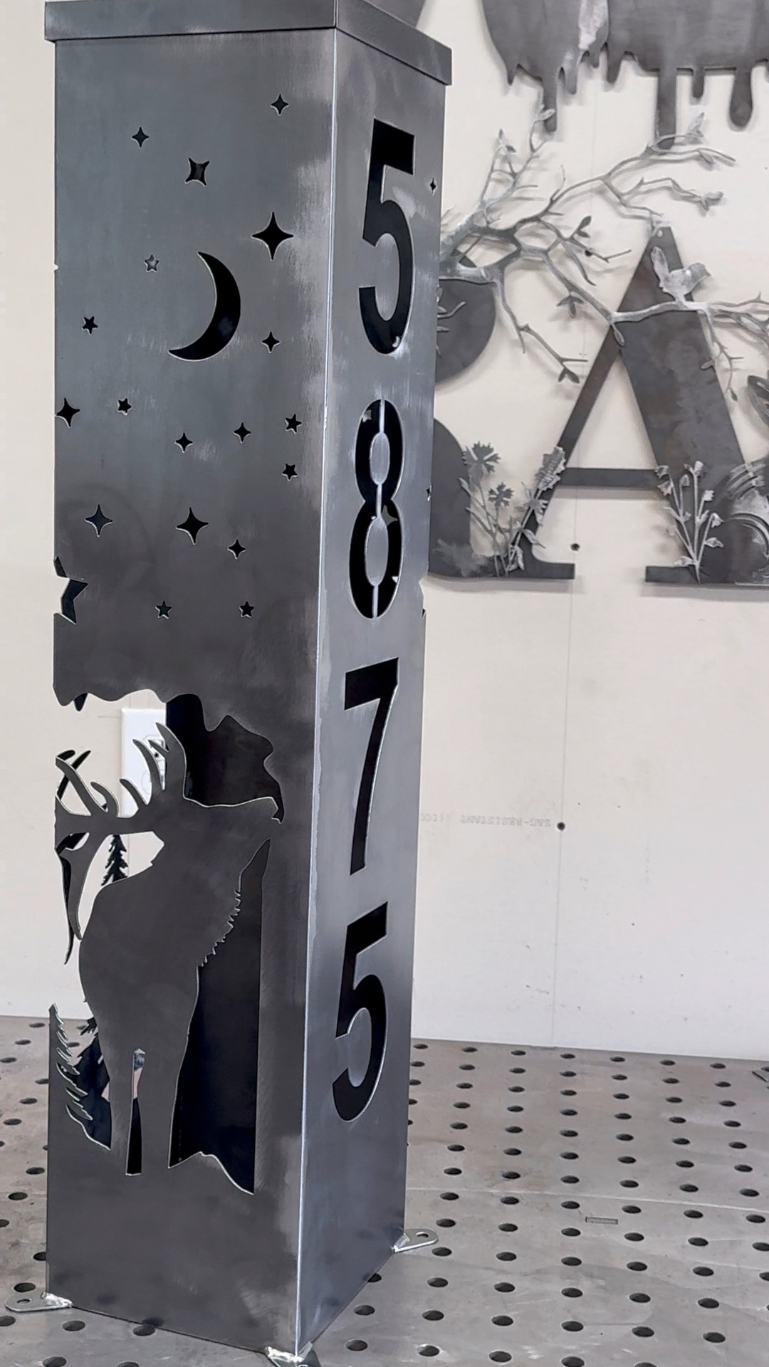 Custom elk address column! https://julsonmetalworks.etsy.com | Julson ...