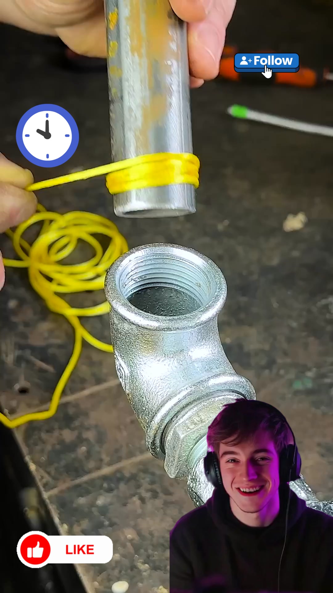 Only Old Plumbers know this method with Rope and Tin! #shorts #tricks # ...