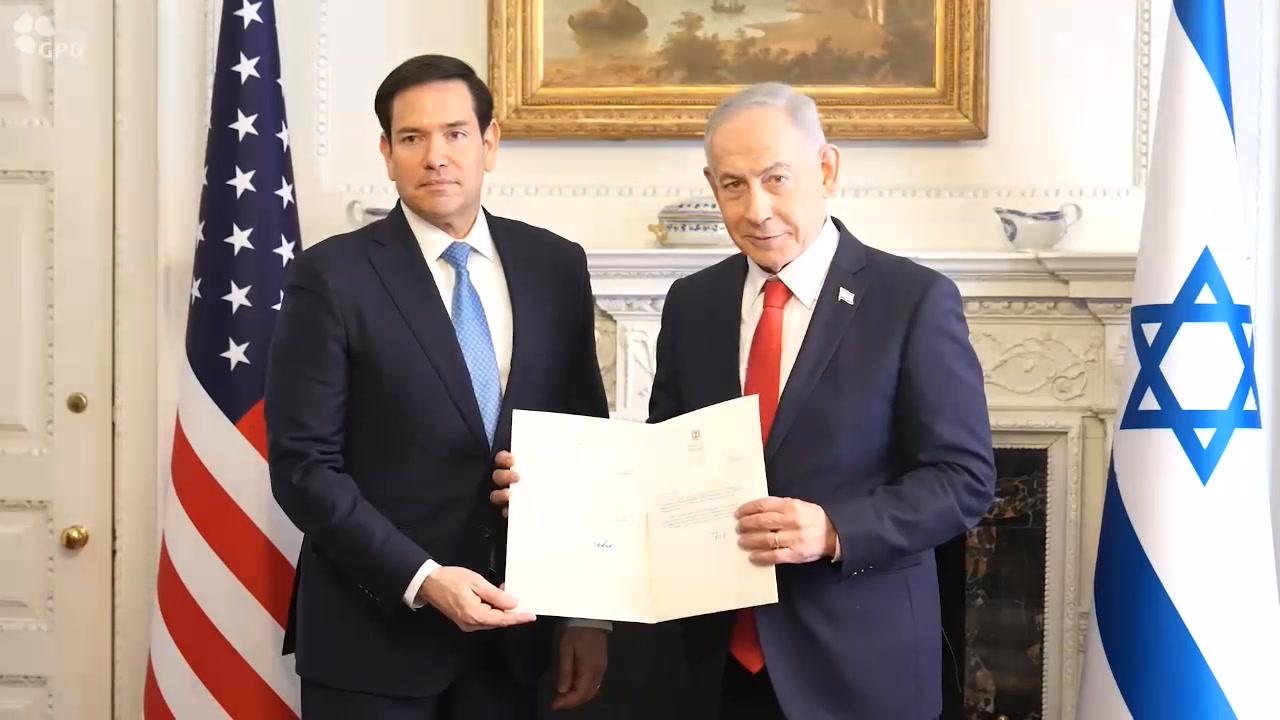 Prime Minister Benjamin Netanyahu met, at Blair House in Washington ...