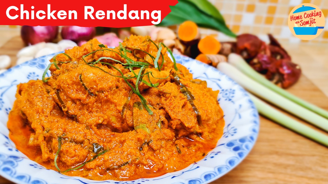 Chicken Rendang, specially made from scratch and without added oil ...