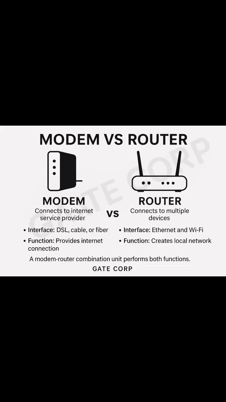 Modem vs Router: Understanding the Difference. Check comment section ...
