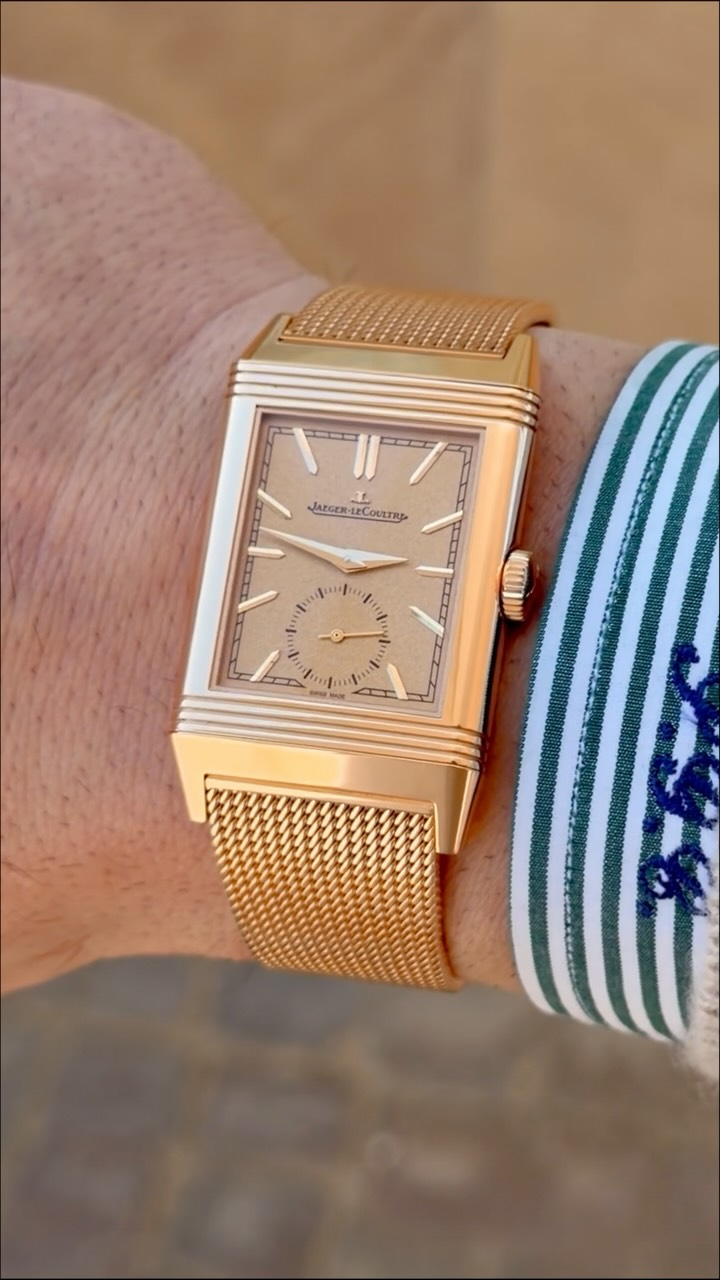 Is this the best dress watch ever made?, The Jaeger Le Coultre Reverso in rose gold with Milanese bracelet💯👌🏻, •, 📸 @vertigo1983 | Vertigo1983