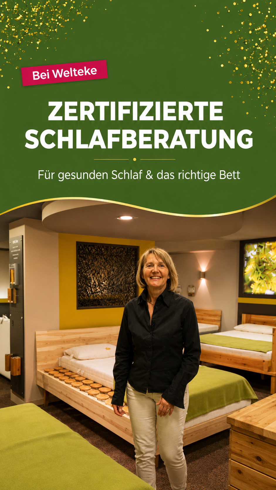 Ein guter Tag beginnt mit einer erholsamen Nacht. 💚, In unserem neuen Welteke Bettfachgeschäft entdeckt ihr auf vier Etagen alles für gesunden Schlaf – von hochwertigen Betten über passende Matratzen