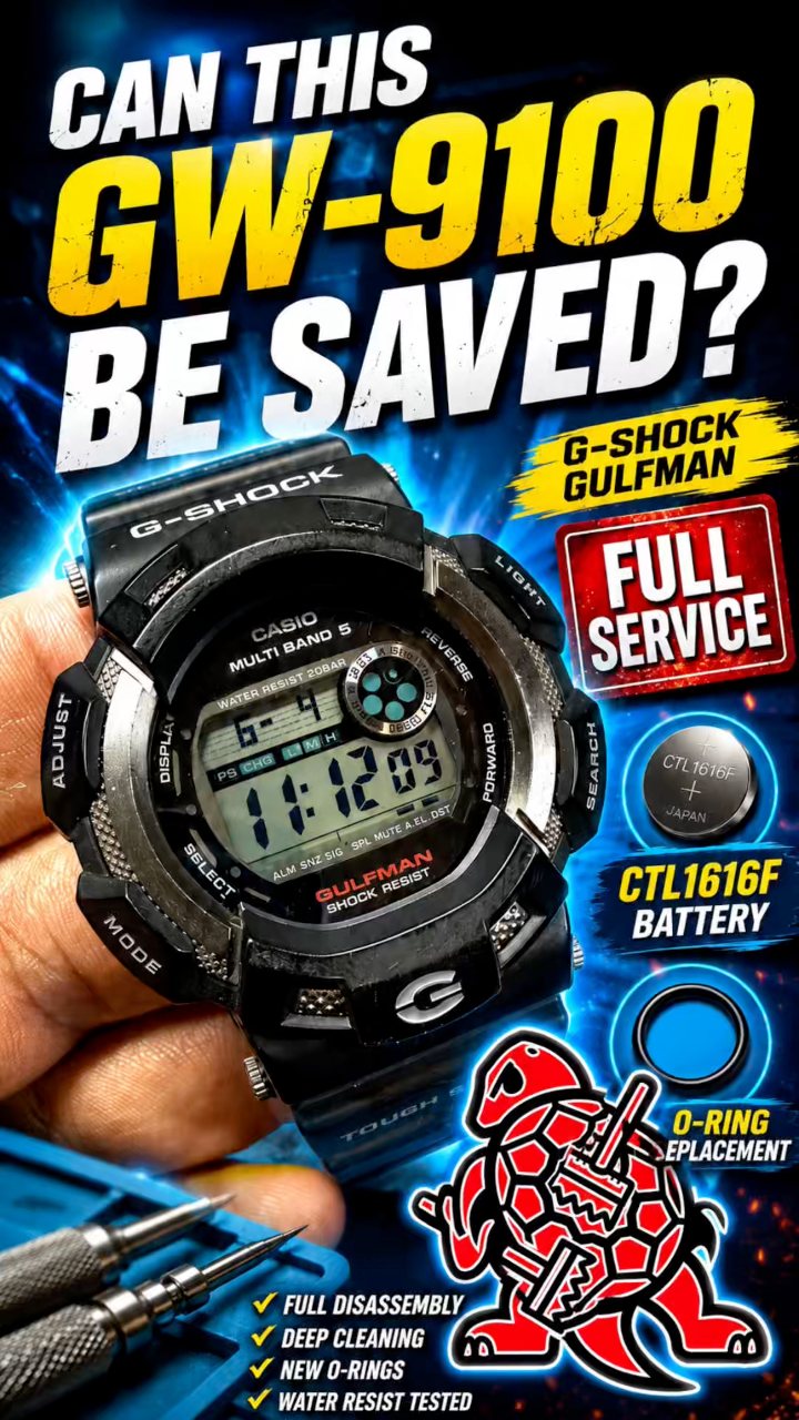 CAN THIS #GSHOCK #GW9100 BE SAVED? | G-Shock Gulfman Full Service