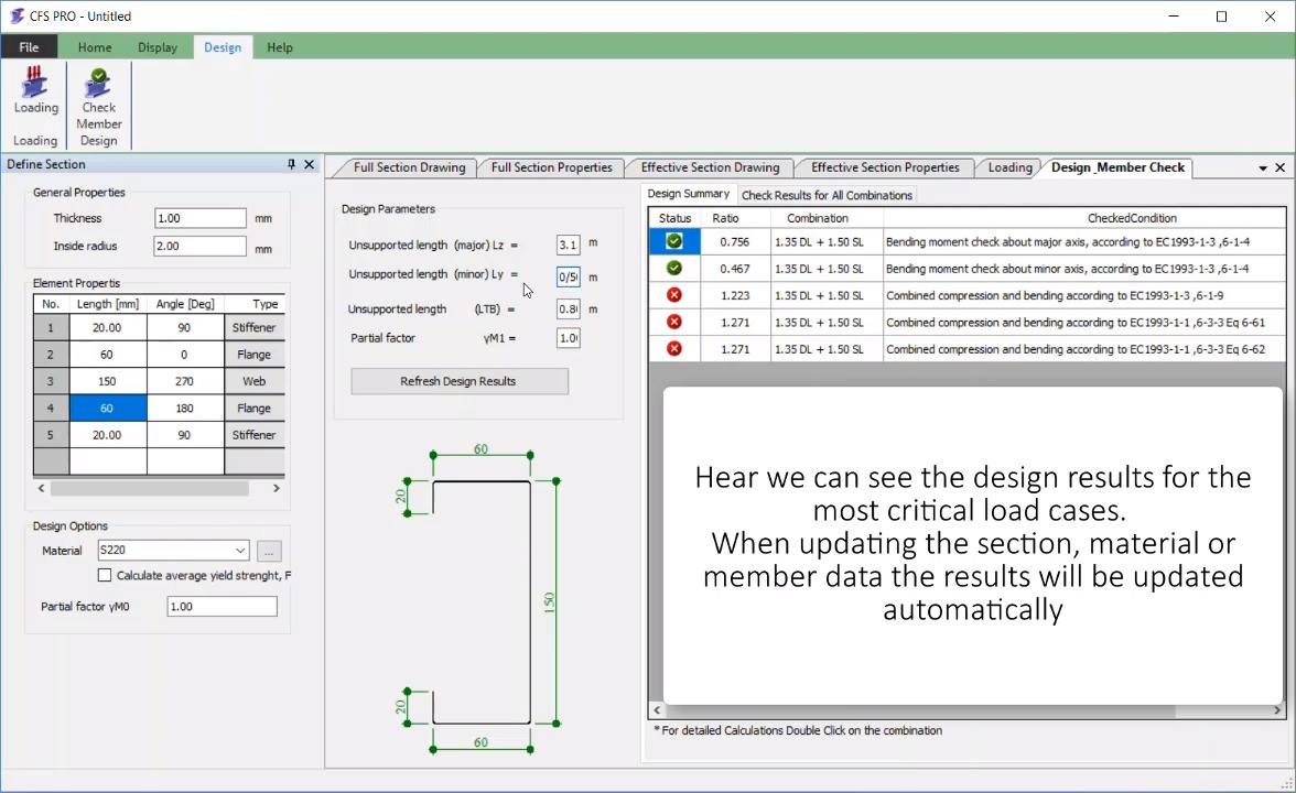 A new beta version of my program EC3 CFS Pro from deign of cold formed ...