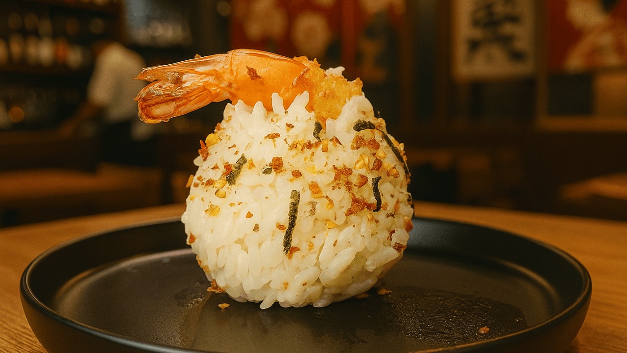O Melhor Onigiri da Sua Vida! Camarão Dourado e Recheio Cremoso