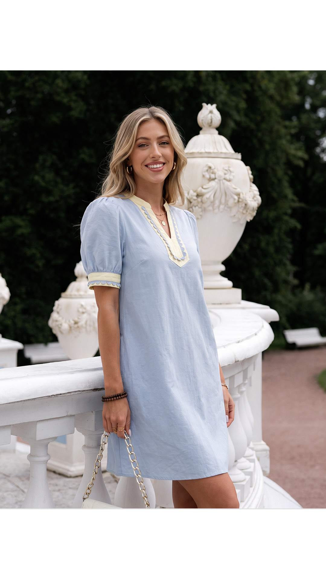 morning walk dress for ladies in summer A the color of a slow Sunday morning. 🩵Brunch, a garden walk, or a getaway?, Follow Dokotoo and comment on any post from Aug. 10–16 a chance to win the featured item you commented on. Retro Revival