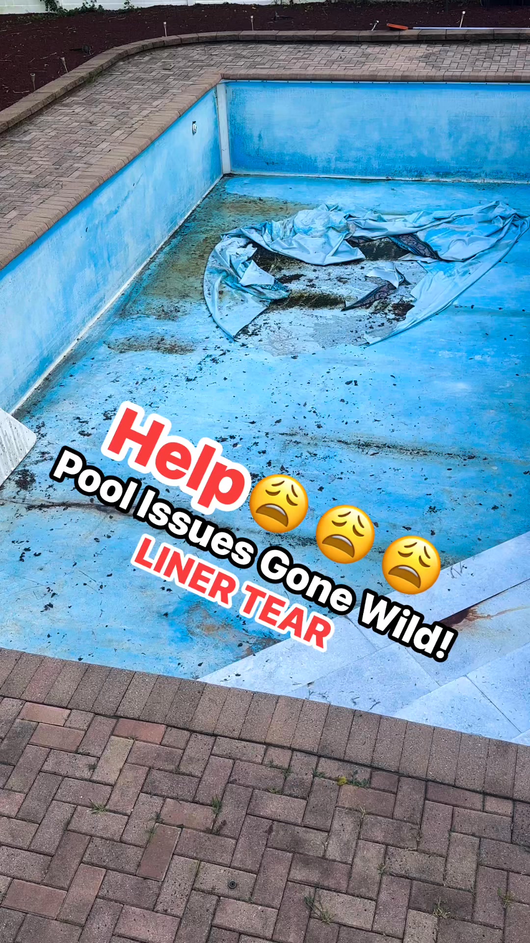 Liner Ripped and we couldn’t find the hole so we had to take the liner ...