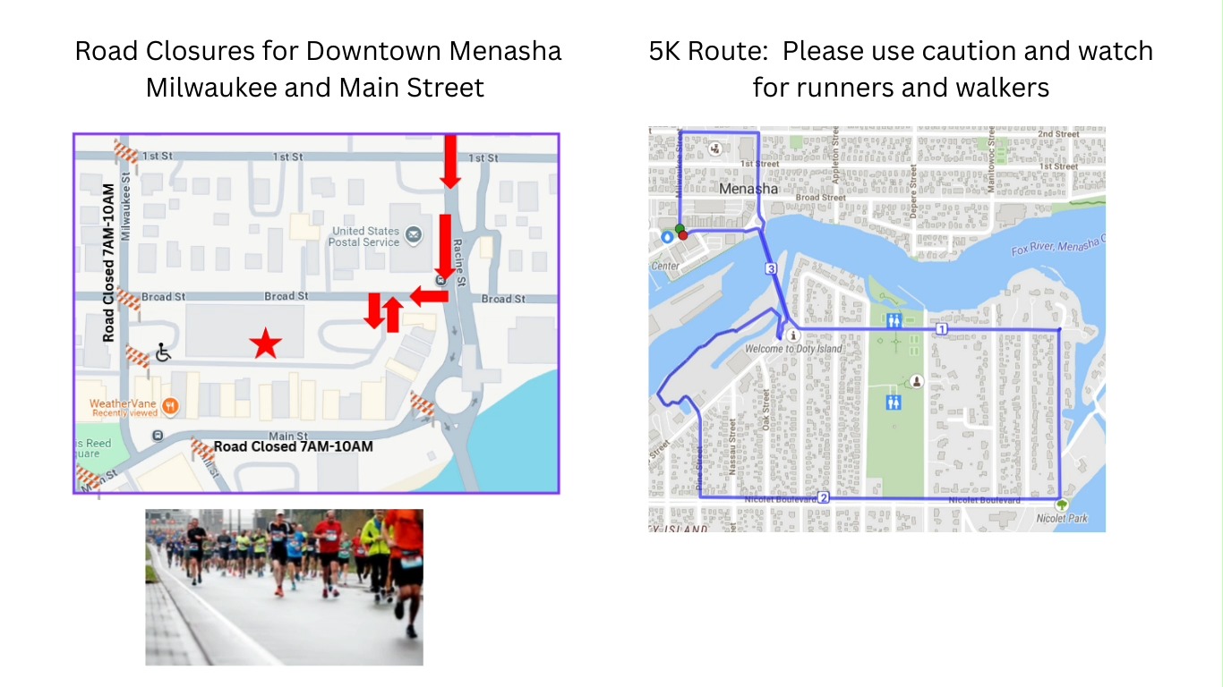 Heads Up, Menasha! This Saturday morning, downtown streets will look a ...
