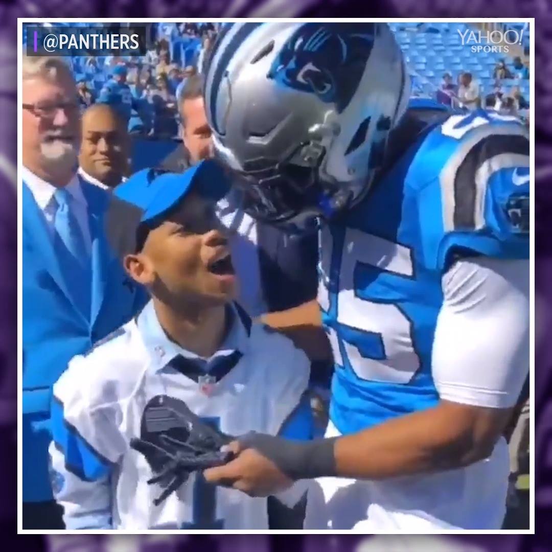 A powerful moment prior to the Carolina Panthers game, as Chancellor ...