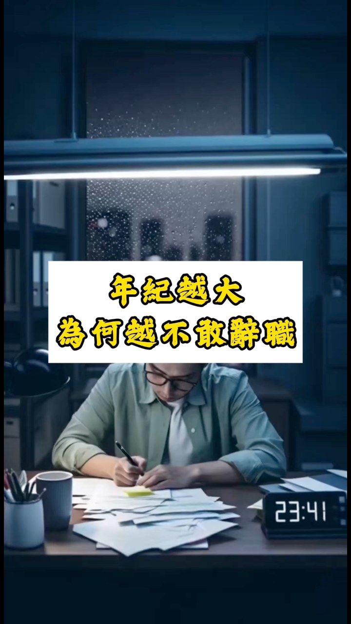 年紀越大為何越不敢辭職！ #職場 #人生感悟 #人際關係 #情緒管理 #個人成長 | 陳弘倫 | Facebook