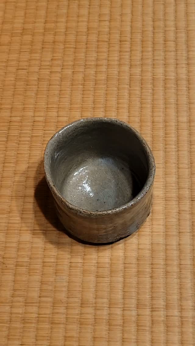 灰釉 花活 越前 西浦武 脇谷窯 美術品・アンティーク・コレクション