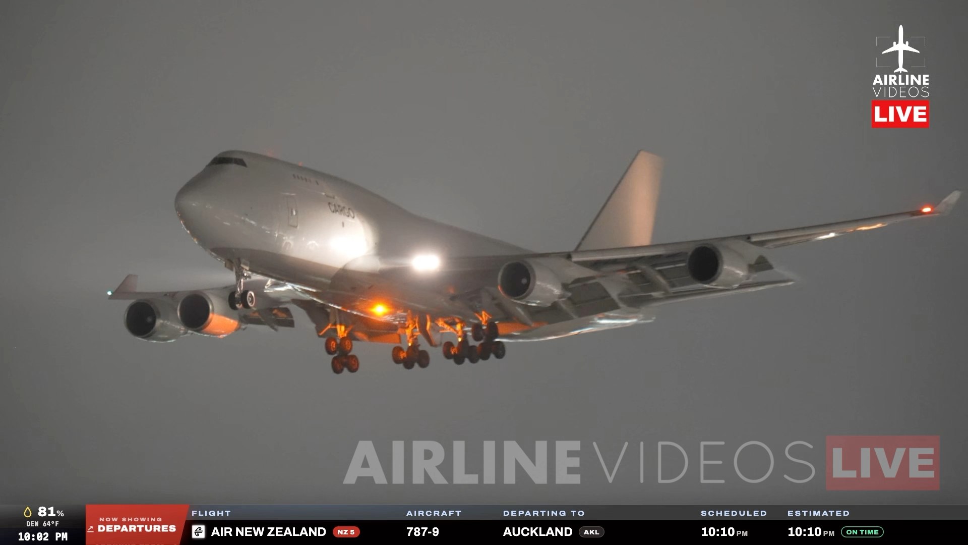 AirZeta's Boeing 747-400F touched down at LAX from Anchorage