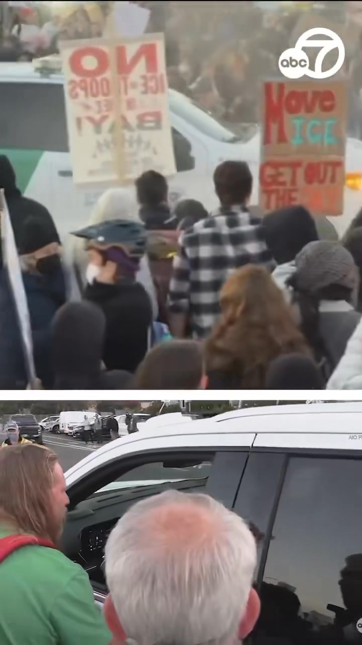 A Liberal rioter just had his foot run over by an ICE vehicle, as ...