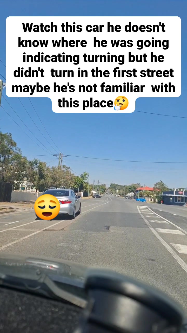 Watch this car indicating turning first street but he didn't turn maybe ...