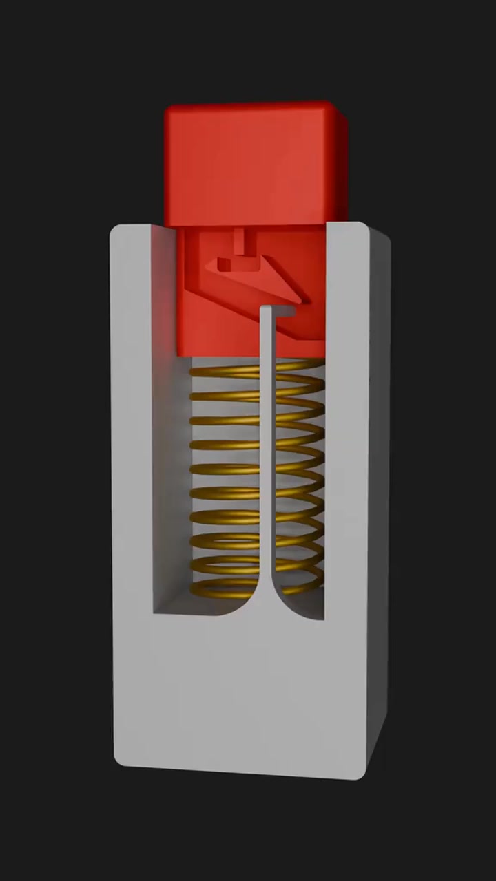 Button mechanism #how #mechanism #3d #animation | Mechanismous in All ...