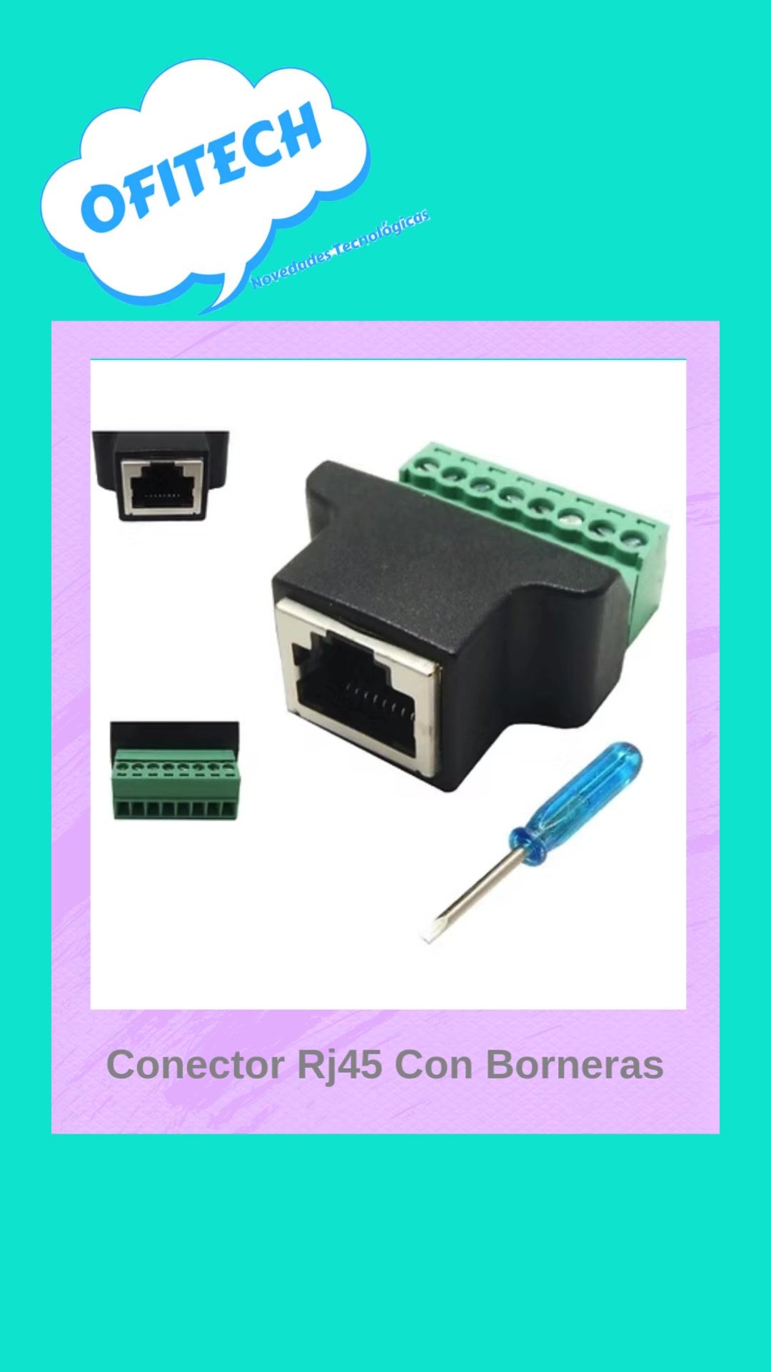🟢Conectores Con borneras 🟢DB9 DB15 rj45 Conoce más en el siguiente ...
