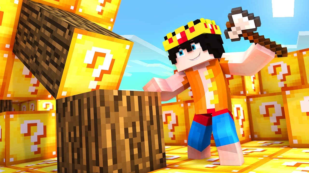 Entramos en el mundo de Lucky Blocks en Minecraft. Jugamos con los ...