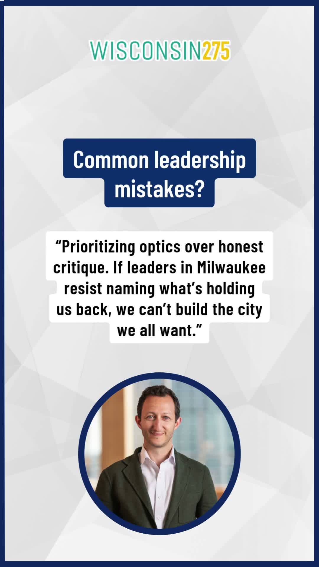 Meet the Wisconsin 275: Tim Gokhman of New Land Enterprises. Check the ...