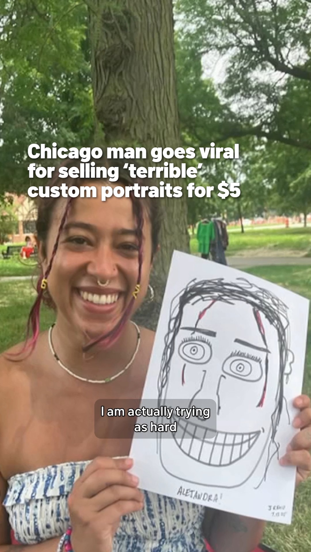 For just $5, a Chicago artist will give you a custom portrait of ...