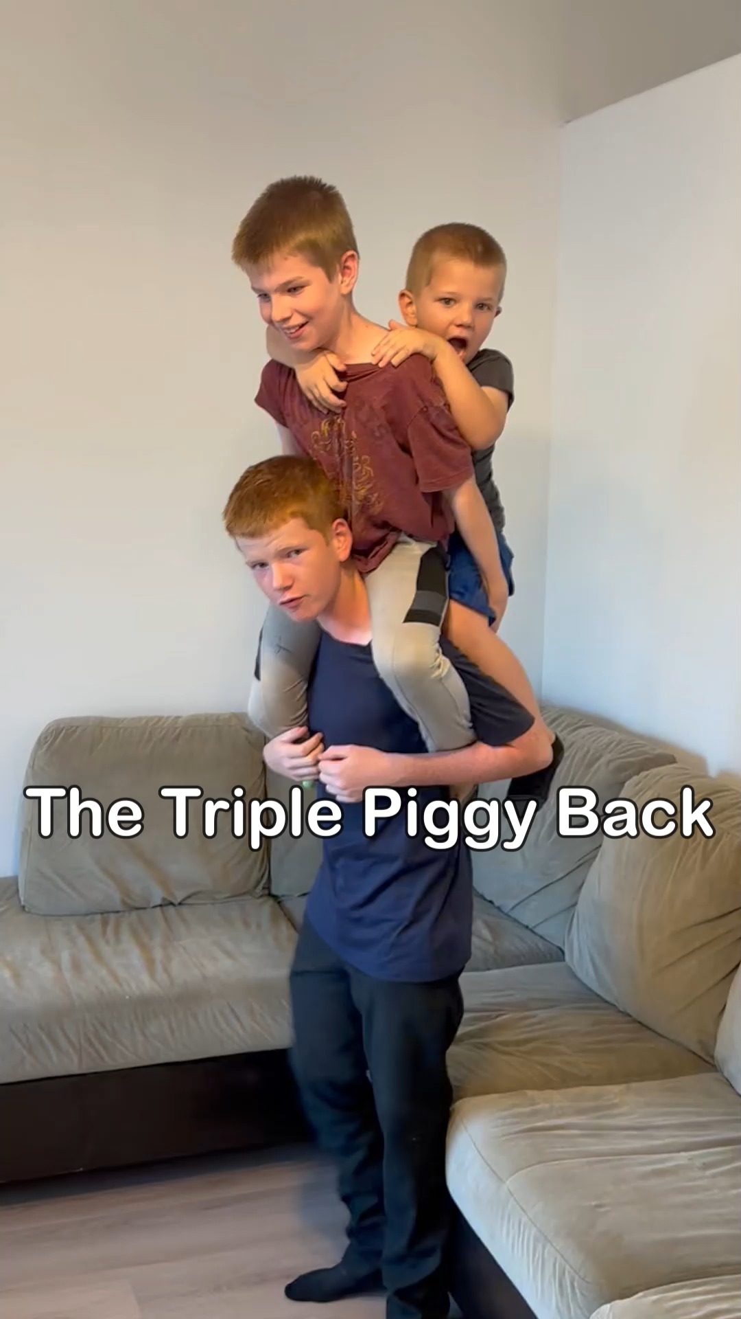 When one piggyback ride isn’t enough, we go for three. The kids managed ...