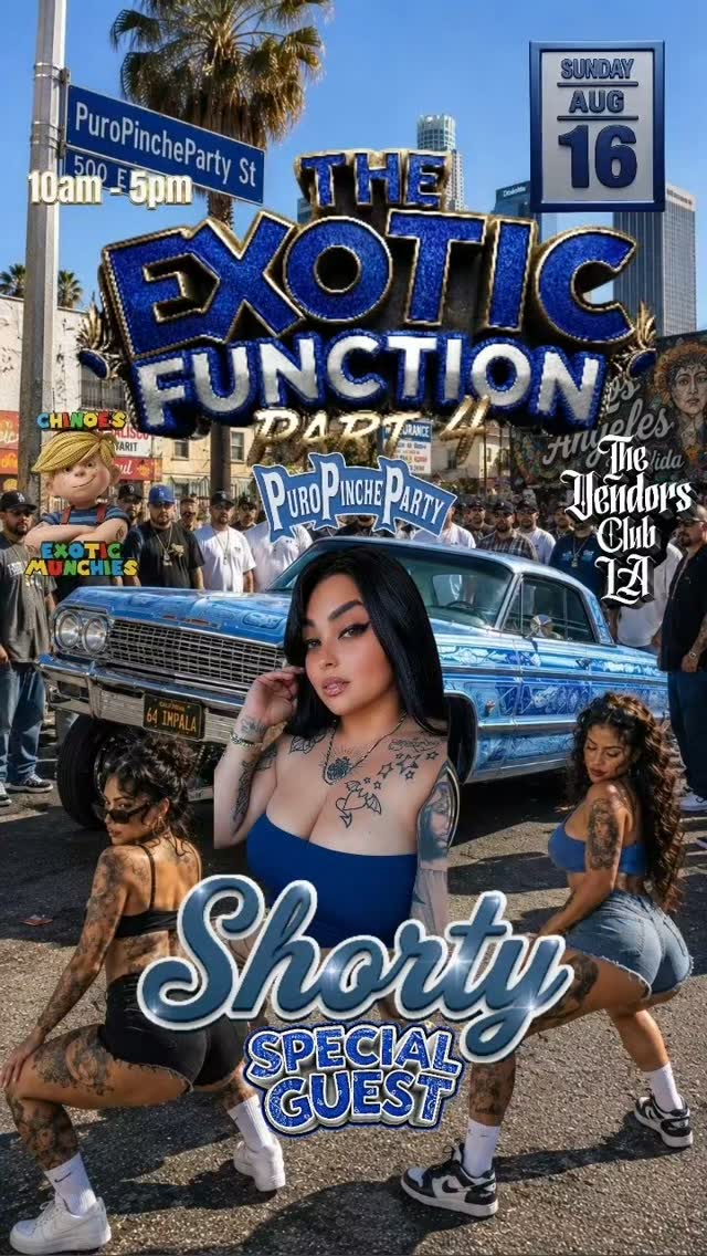 Exotic Function Part 4 Sunday August 16 💃🏼🕺🏼 From 10am - 5pm