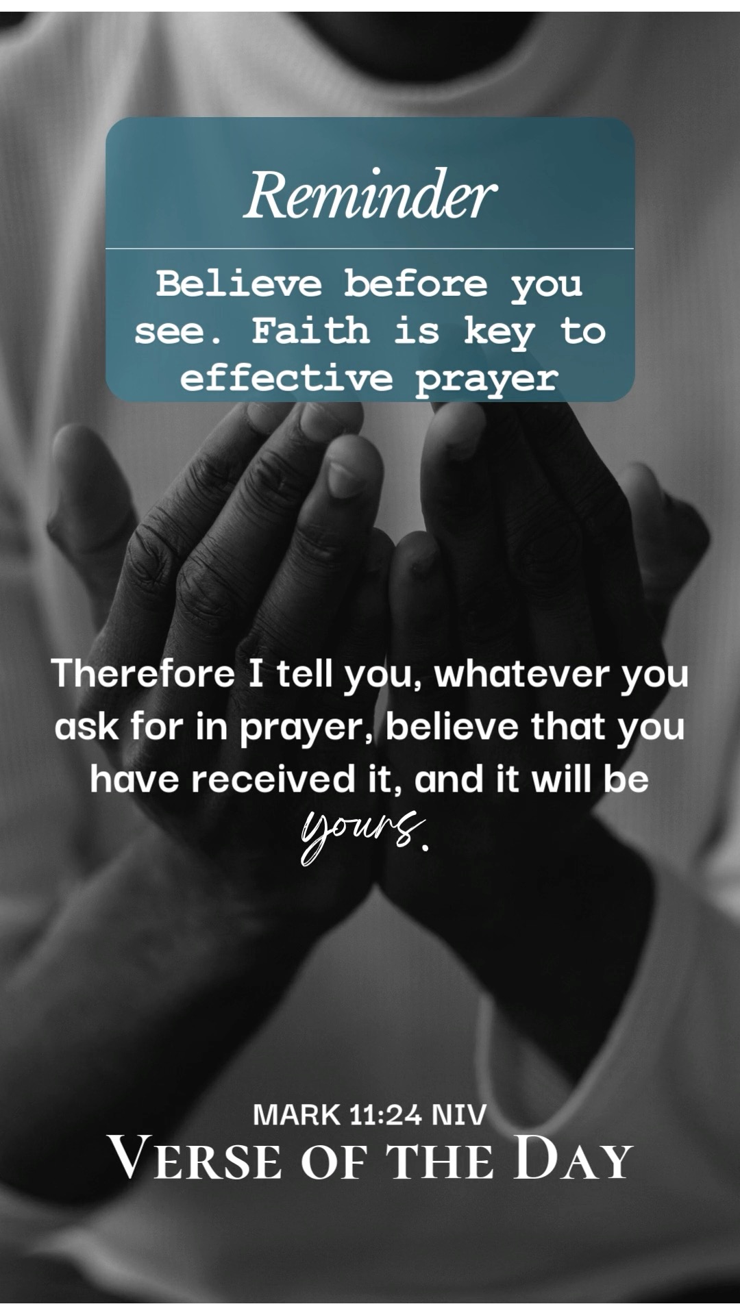Faith often looks like preparing for the answer—even before we see it ...