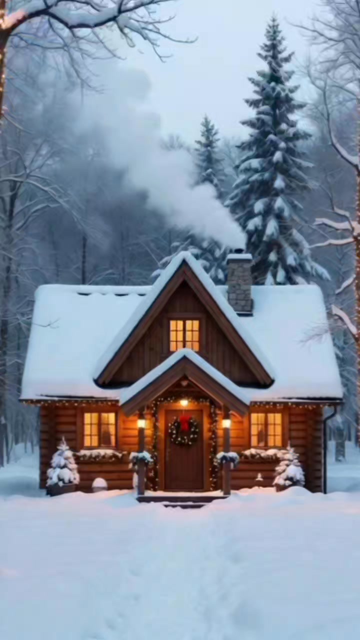 ️🔥 Winter outside, warmth inside. A real cozy wooden cabin where cold ...