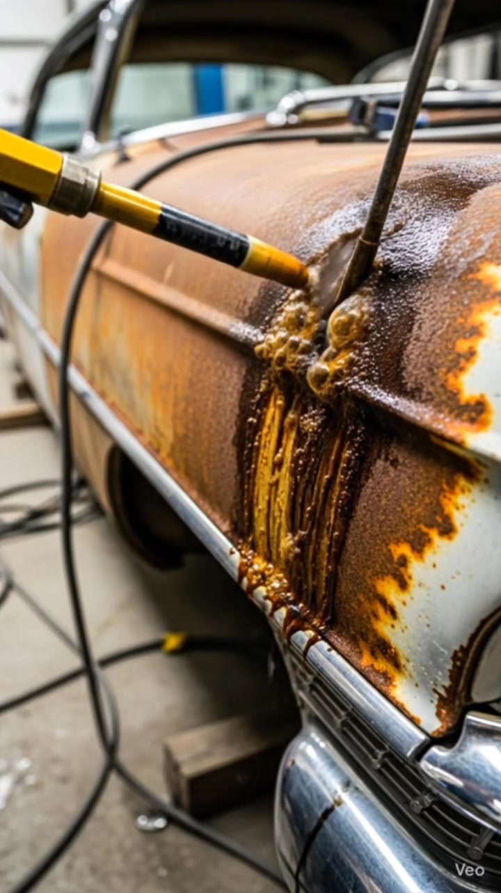 40 Years of Rust Gone in Minutes | Classic Car ASMR #VintageCar # ...