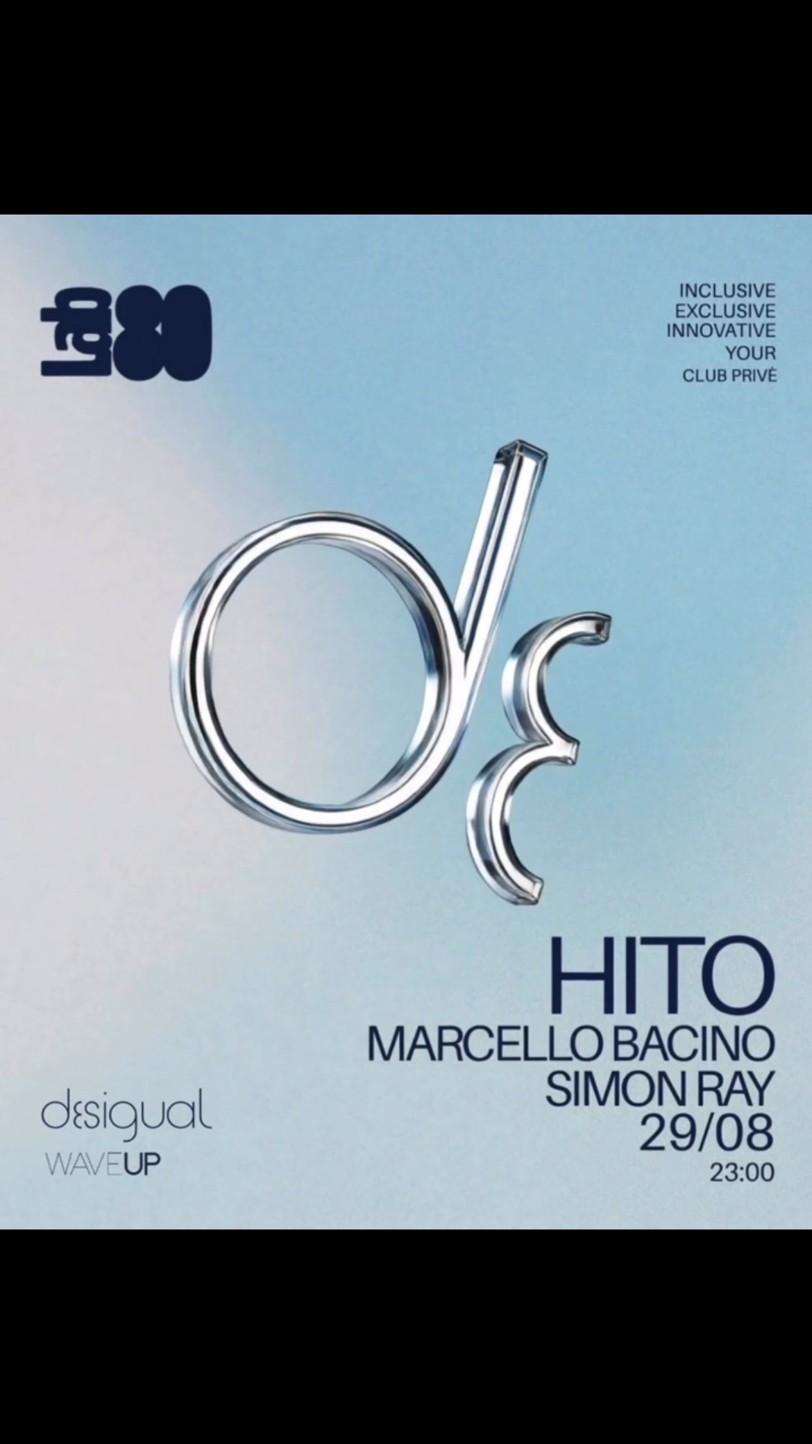 Inclusive,esclusive,innovative. YOUR CLUB PRIVÈ 🫶🏼 . Sabato 29