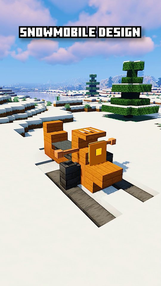 Built this clean Snowmobile design ️ Winter vibes in Minecraft ...