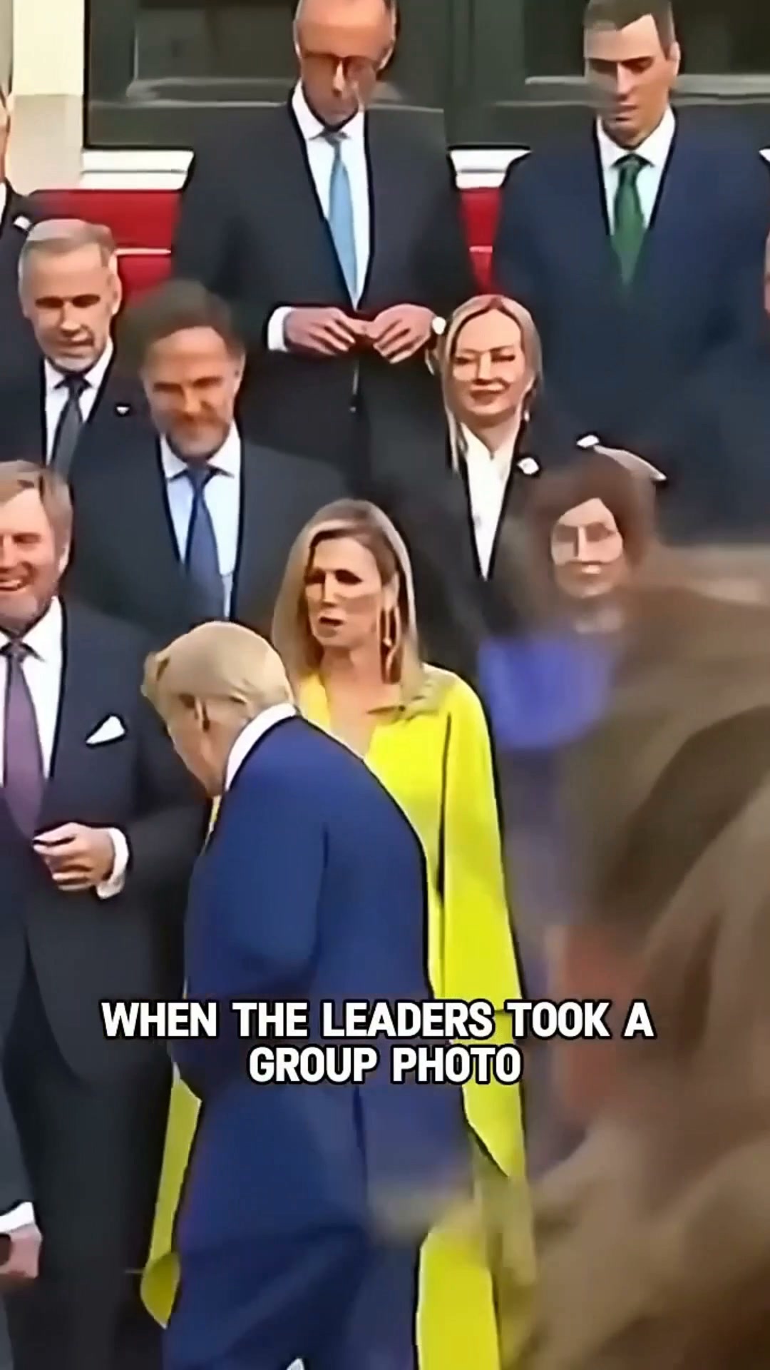 lady in yellow dress at nato summit 2025 Everyone Was Watching Trump NATO—Then the Woman Stole the Entire Show | The Mysterines Collection_CUT OUT GOWN