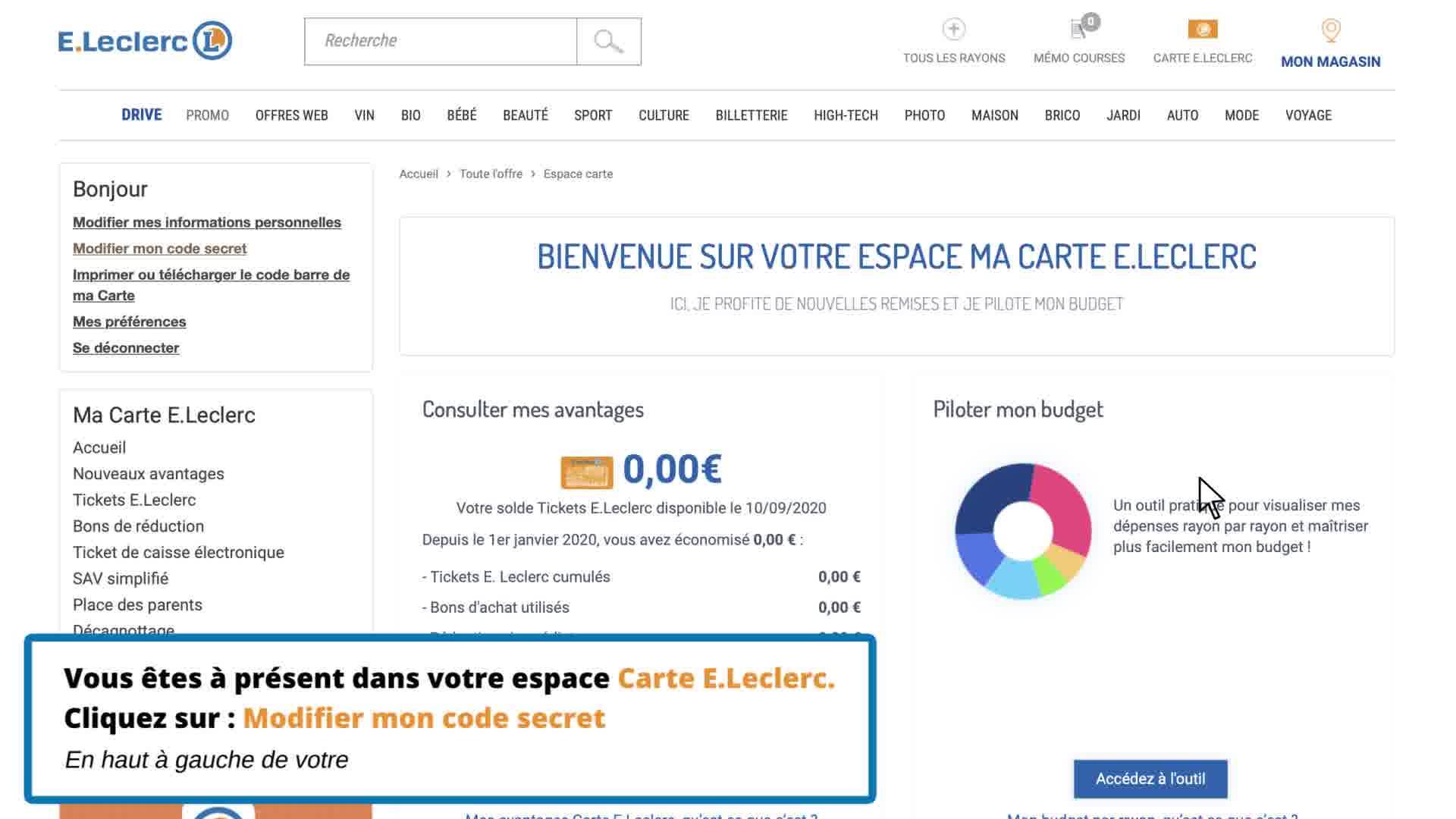 Comment Changer Le Code Secret De Ma Carte Leclerc