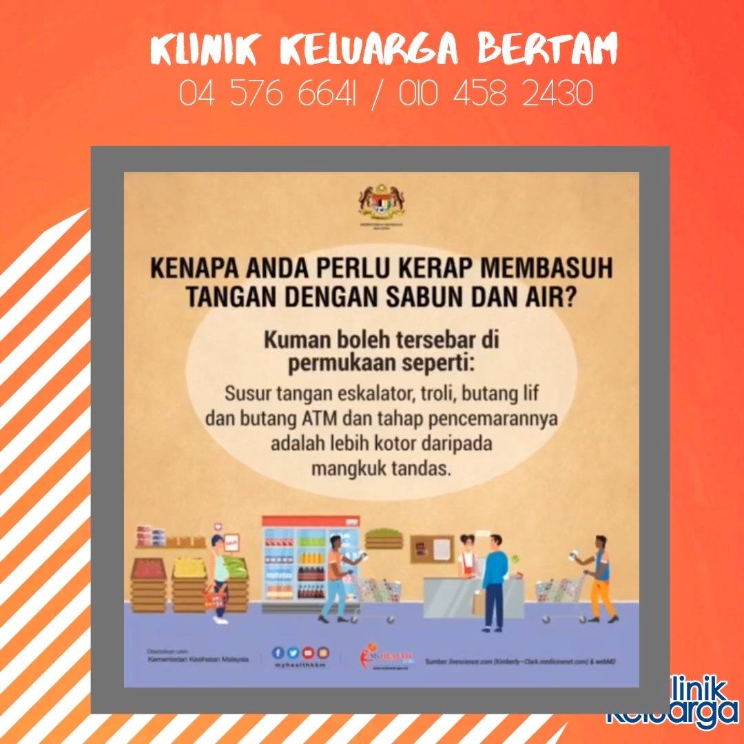 Klinik Keluarga Bertam Kenapa Perlu Basuh Tangan Dengan Air Dan Sabun Facebook