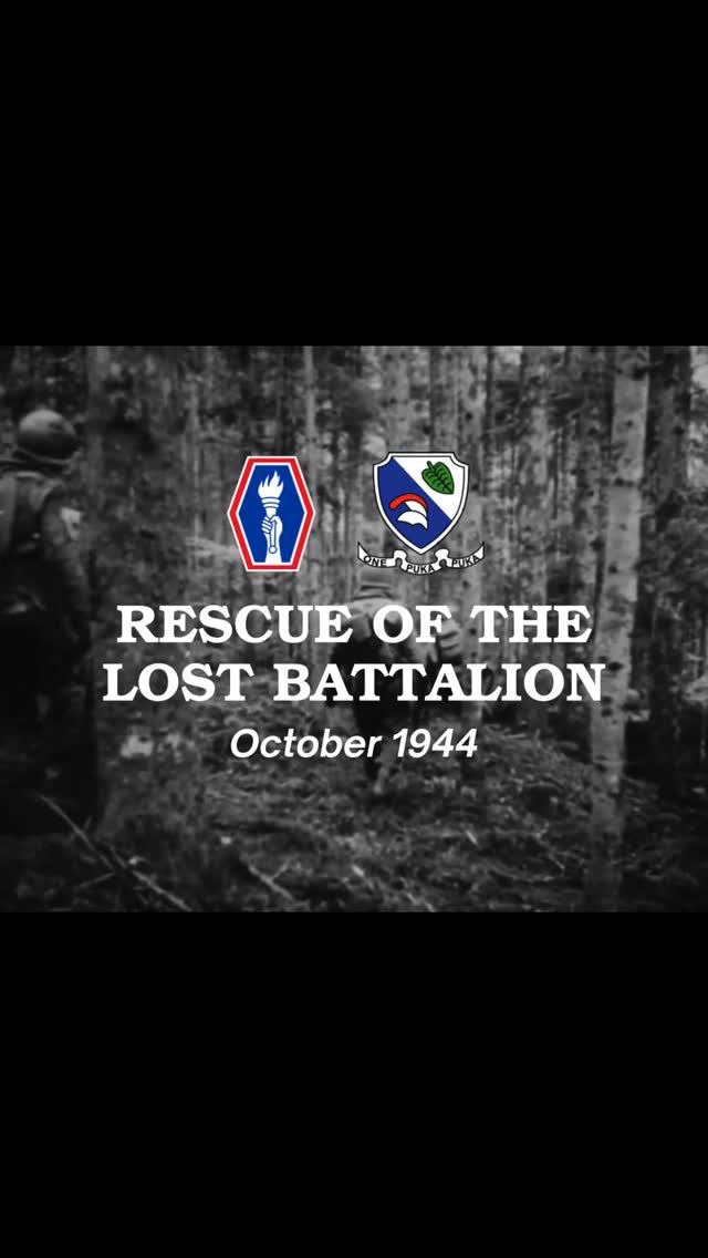 In October 1944, the 442nd Regimental Combat Team was ordered to rescue ...