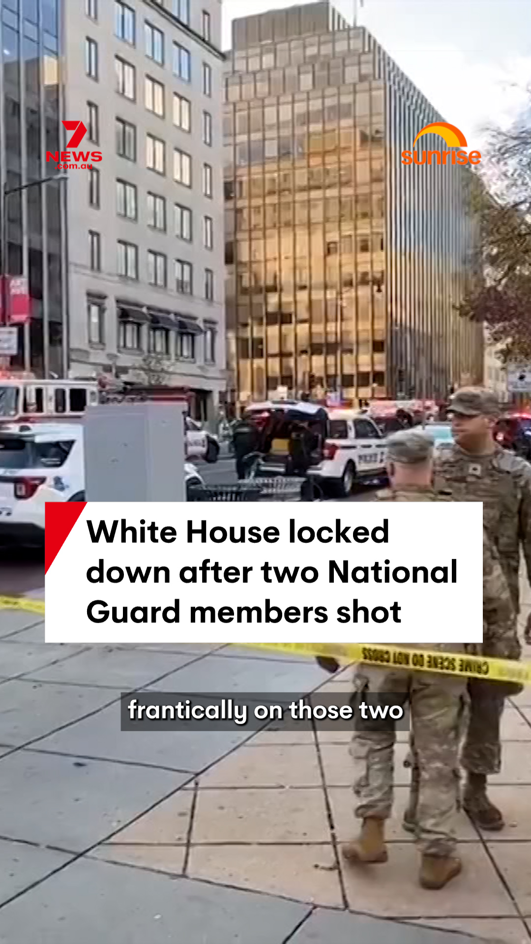 A suspect is in custody after two National Guard members were shot near ...