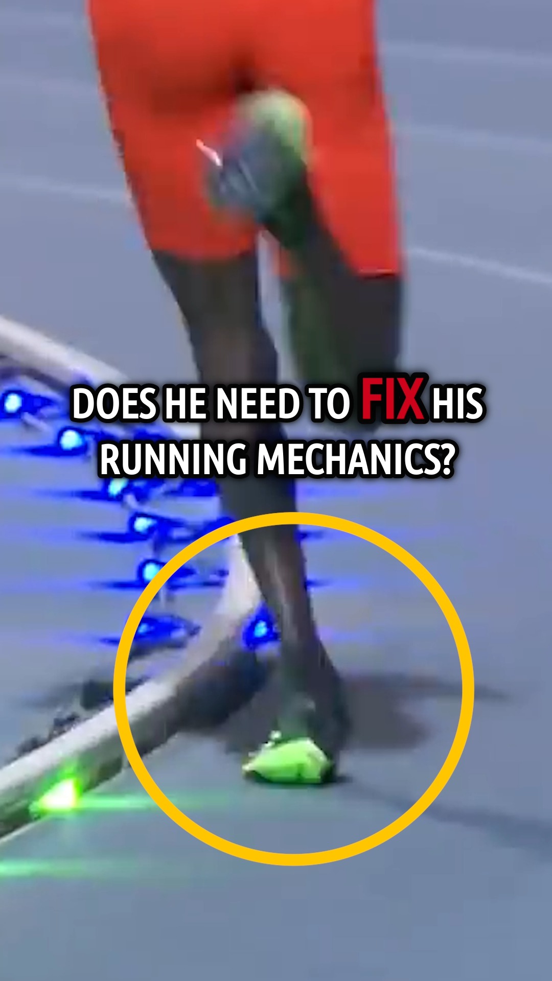 This is a clip of Joshua Cheptegei’s feet as he ran and broke the ...