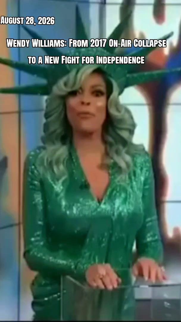 lady dressed as statue of liberty faints On Oct. 31, 2017, Wendy Williams famously fainted during a live Halloween episode The Wendy Williams Show while the of Liberty. , Nearly nine years later, Williams remains in the C7037