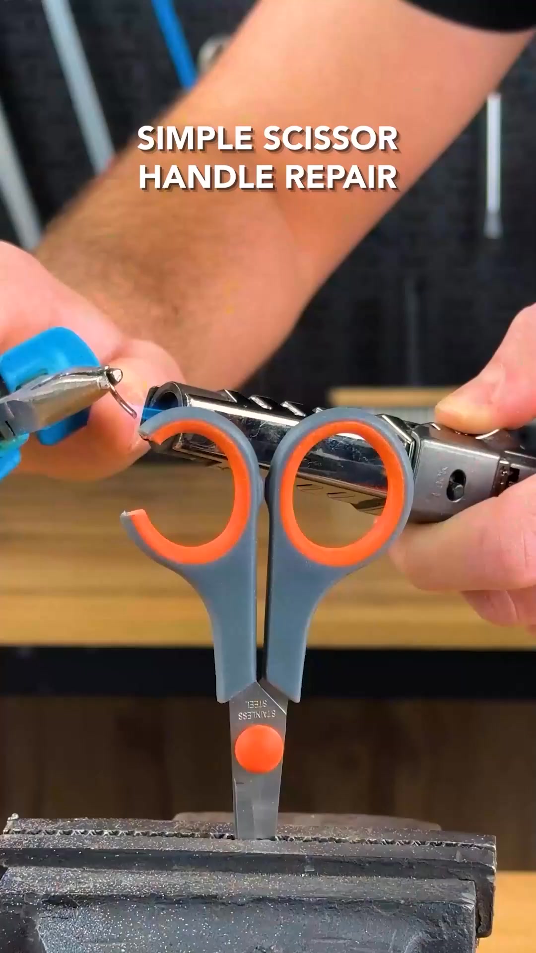 Simple scissor handle repair ️ #hack #Smart #trick | Life hacks | Facebook